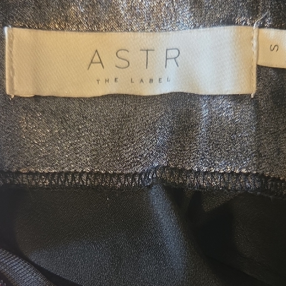 Astr Metallic Silver Halter Jumpsuit - Picture 4 of 6